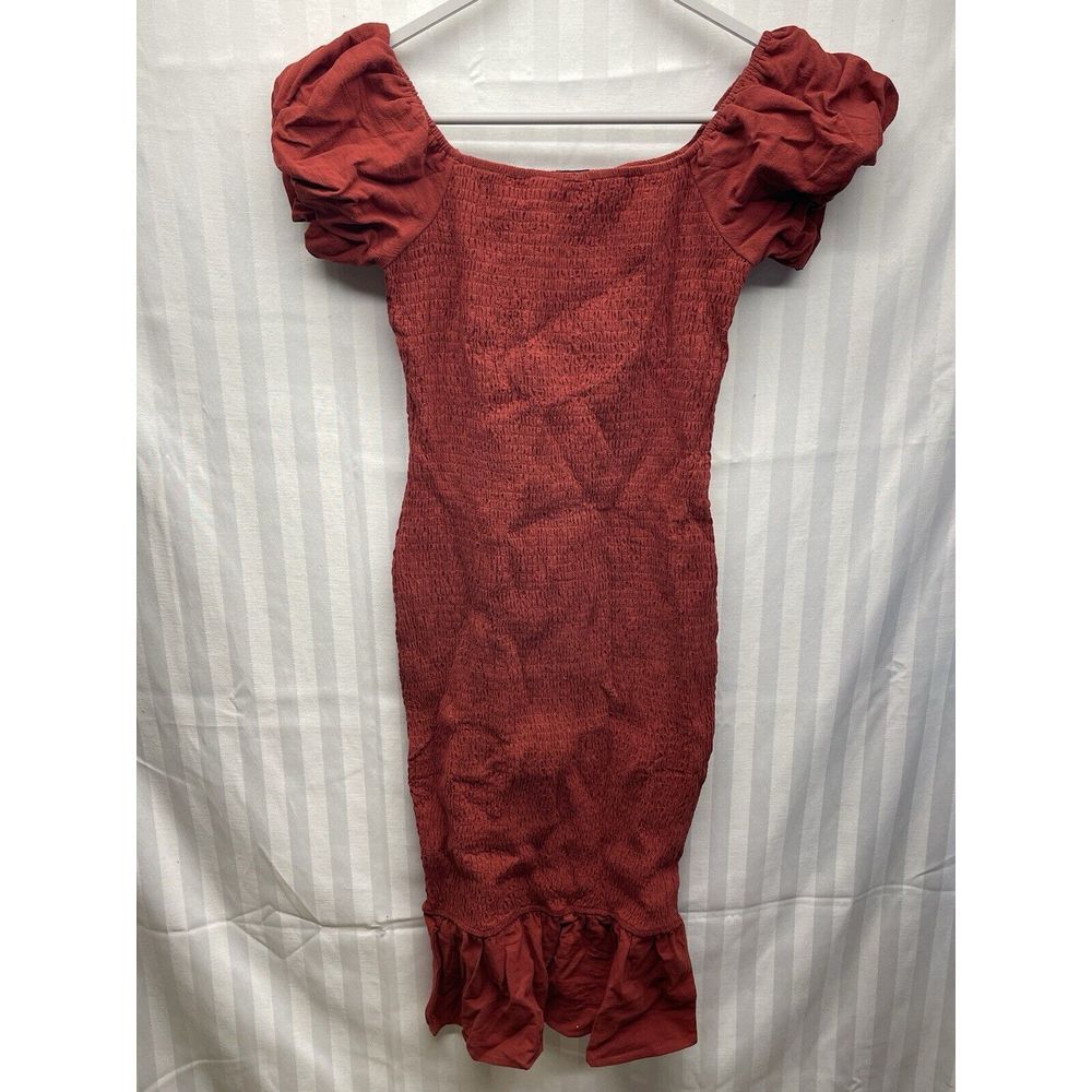 Simplee Summer Dress Rust color‎ Size Small NWT Stretch Womans